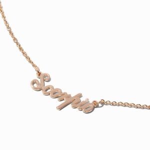 Claire's Gold-tone Script Zodiac Pendant Scorpio Necklace